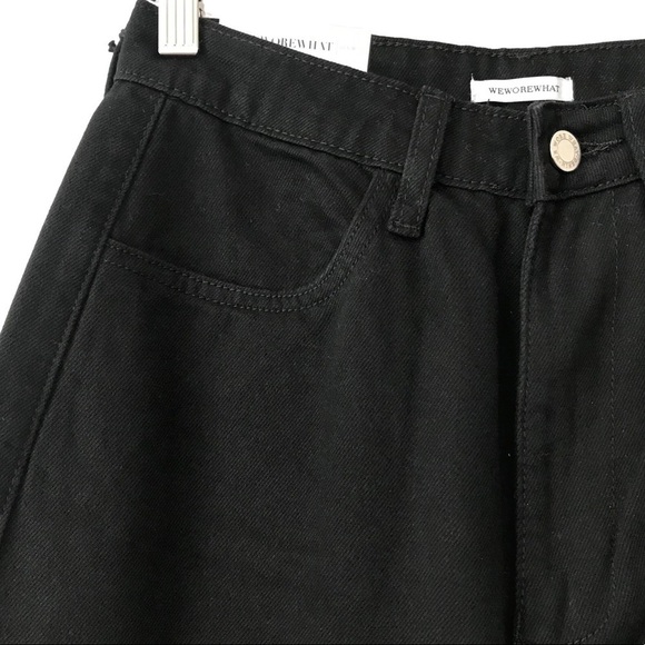 New! WeWoreWhat High Rise Straight Leg Rigid Cotton Mom Jean - Picture 10 of 13